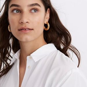 Madewell Duoshine Medium Hoop Earrings